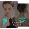 Glow-in Dark Temporary Tattoos Set- 6Sheets Luminous Flower Henna Fake Tattoo Sticker Sexy Lace Henna Waterproof Removable Tattoos for Face Body Night Tattoos Party Supplies Decoration(fluorescence)