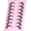 Fox Eye Lashes Wispy Eyelashes Natural Look Clear Band Lashes Fluffy Faux Mink Lashes Strip Natural False Lashes Pack by GVEFETIEE 8 Pairs
