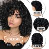 AIDUSA Short Loose Curly Wigs for Black Women Afro Wig for Black Women Curly Wig for Women Synthetic Wigs for Women Fluffy Natural Wigs Half Wigs Soft Hair Black Wigs (#1B Natural Black)