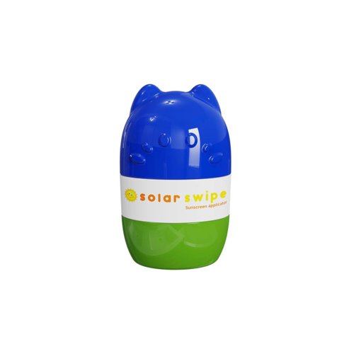 Solar Swipe Sunscreen Applicator - For Kids and Adults, Portable, Washable, Easy on the Go Sunscreen Application for Any Age and Skin (Blue Green)