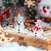 Poen 24 Pack Snowman Craft Kit for Kids Christmas Snowman DIY Craft Kit Build Snowman Decorating Kit Snowman Modeling Clay Hats Buttons Scarfs Kit Snowman Kit Foam Balls Craft Supplies for Xmas