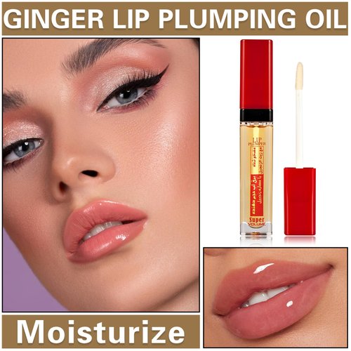 ZHISHUDL Lip Plumper Gloss Plumping Lip Gloss Natural Lip Plumper and Lip Care Products Moisturizing and Reduce Fine Lines Lip Mask Gloss Makeup Gifts for Women