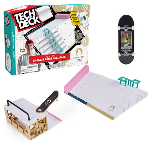 Tech Deck, Shane O’Neill’s Olympic Games Paris 2024 Ramp Customizable X-Connect Park Creator Playset & Exclusive Fingerboard, Kids Toy for Ages 6+