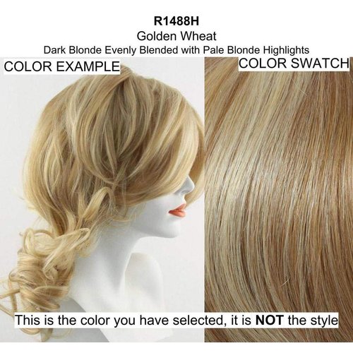 12" Simply Straight Pony Color R14/88H GOLDEN WHEAT - Hairdo Wigs Tru2Life Heat Friendly Synthetic Ponytail Makeover Curl Flat Iron Hairpiece Braid Updo Bundle MaxWigs Hairloss Booklet