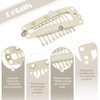 Dreamlover Wig Clips, Hair Extension Clips, Wig Clips to Secure Wig, 10 Teeth, Beige, 30 Pieces