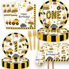 51 Pcs Construction 1st Birthday Party Supplies Dump Truck One Years Old Tablecloth Paper Plates Napkins Forks Dinnerware for Construction Baby Shower Birthday Party Supplies Decorations