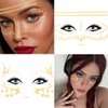 Uranian Temporary Face Tattoo Stickers Gold Freckles Stickers for Women Butterfly Transfer Metallic Tattoos Mixed Styles Waterproof Fake Tattoos for Face Makeup Carnival Festival Halloween (Set 1)