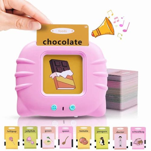 Talking Flash Cards for Toddler 1 2 3 4 Year Olds, Language Learning Toys, Autism Toys, Pocket Speech Therapy Toys, Montessori Toys with 224 Words, Children's Sensory Learning Educational Toys