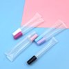 50 PCS Empty long slim 15ml squeeze lip gloss tube lip oil soft tubes with Syringes (black lid)