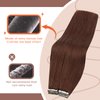 Sunny Tape in Hair Extensions Auburn Human Hair Tape ins Extensions Auburn Red Tape in Extensions Human Hair Adhesive Pu Tape Hair Extensions Long Straight 50g 20pcs 24inch