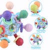 Baby Teething Toys, Baby Teether Montessori Sensory Toys for 0-6 6-12 Months, 1 Year Old Boys Girls Toys Gifts for Infant Newborn 0 3 6 9 12 18 Months, Toddler Learning Toys Baby Rattle Chew-Blue
