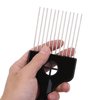 LEADUWAY Hair Pick, Hair Comb, Metal Pick Comb, Detangle Wig Braid Hair Styling Comb, Black, 1 PACK