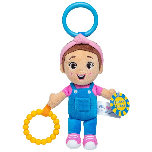 Ms. Rachel Official Sensory Take-Along Toy, Baby Swing & Baby Stroller Teething Toys with Rattle & Clip, Toddler Toys for Girls & Boys for Ages 0-1+