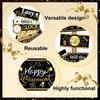 Retirement Party Decorations, Black Gold Happy Retirement Banner Sign Directional Retired Yard Sign Retirement Balloons for Happy Retirement Party Supplies