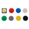 TWTADE/70pcs 4 Pin Tact Tactile Push Button Switch Momentary 12x12x7.3mm with Multicolored Switch Cap (Each Color 10pcs)
