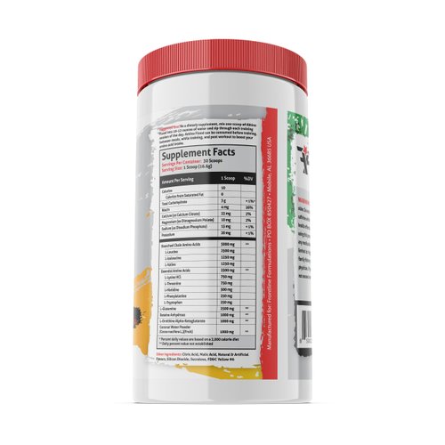 FRONTLINE FORMULATIONS Amino Flood, BCAAs + Essential Amino Acids, Building Blocks of Muscle, Comprehensive Formula, Great Taste, Veteran Owned and Operated (30 Servings, Florida Sunshine)