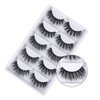 3D False Eyelashes, 3D Faux Mink Fake Eyelashes Handmade Dramatic Thick Crossed Cluster False Eyelashes Black Nature Fluffy Long Soft Reusable,Style 1 (5 Pairs)