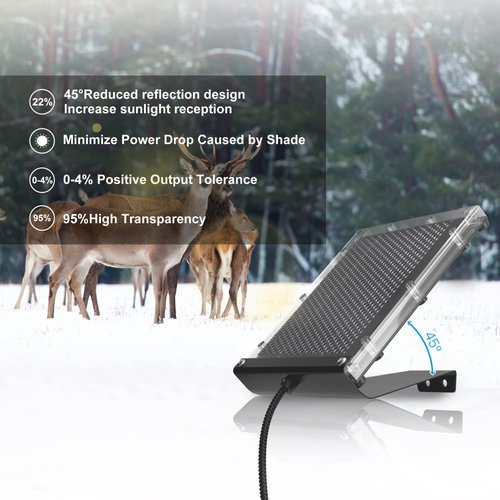 POWOXI 6V 1.5W Solar Panel to Recharge Deer Feeder Battery Waterproof Outdoor Solar Charger with Mounting Bracket (6v Deer Feeder Solar Panel 1.5W)