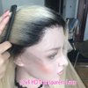 Smavida Glueless Lace Front Wigs Bob Human Hair Wigs Colored Ombre Blonde 13x4 HD Transparent Brazilian Virgin Human Hair 150 Density Pre Plucked with Bleached Knots Lace Frotal Bob Wig for Women