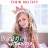 SuPoo 6th Birthday Decorations for Girl 6th Birthday Girl Headband Birthday Crown for Girls Glitter Hair Band for Party 6 Year Old Happy Birthday Decorations Flower Princess Tiara Hair Accessory