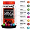 INVIGOR8 Superfood Shake (Chocolate Brownie) with Immunity Boosters - Gluten-Free and Non GMO Meal Replacement Grass-Fed Whey Protein Shake with Probiotics and Omega 3 (645g)