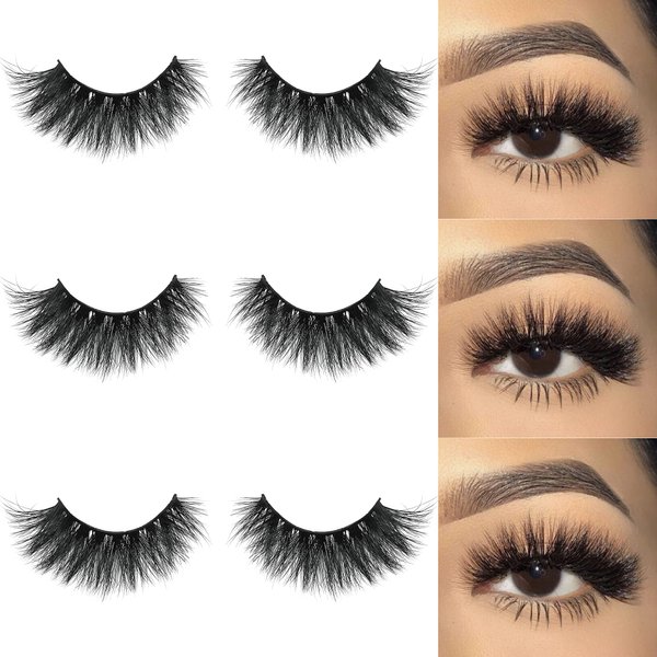 Real Mink Lashes Mikiwi Eyelashes, 5D Mink Eyelashes, Super Fluffy Long Dramatic Eyelashes, Thick HandMade Full Strip Lashes, Cruelty-Free Lash 18-20MM 3D Mink Lashes