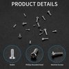 woshilaoDS 800Pcs Tiny Screws for Electronics, Micro Small Mini Phillips Pan Head Machine Screws Assortment Kit for Eyeglasses, Watches, Clocks, Mobile Phone, M1/M1.2/M1.4/M1.6/M1.7