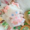niannyyhouse 20cm Plush Doll Clothes Pink Headwear Shirt Skirt 8in Soft Stuffed Plush Toy Dress Up