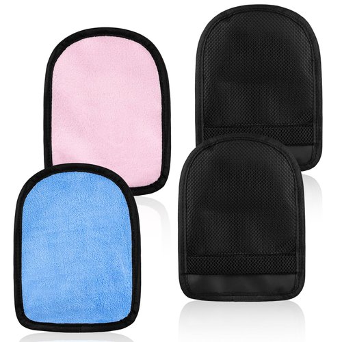 XIHIRCD 2pcs Sand Remover for Beach, Comfortable Sand Off Mitt Reusable Sand Remover Bag/Pouch Sand Wipe Cleaner Essentials for Beach Volleyball Vacation Camping