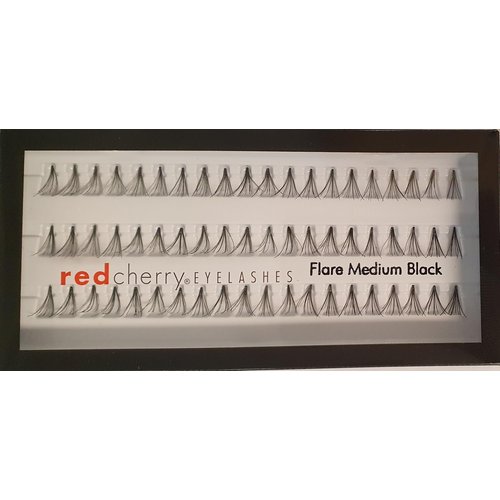Red Cherry Flare Medium Individual Lashes, Black (Pack of 6)