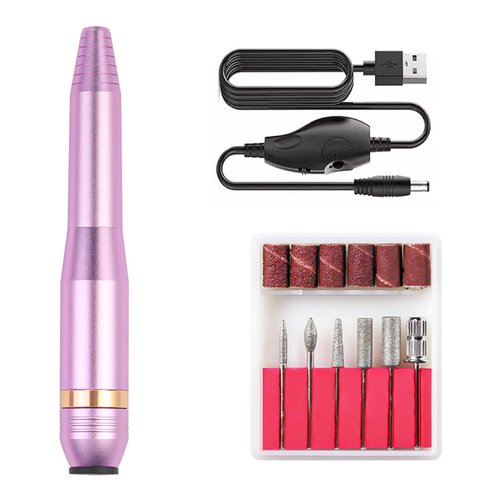 Layhou Electric Nail Drill Polish Kit 16000 RPM Nail Drill Pen Manicure Pedicure Machine with 6 Drill Bits for Home Salon Use