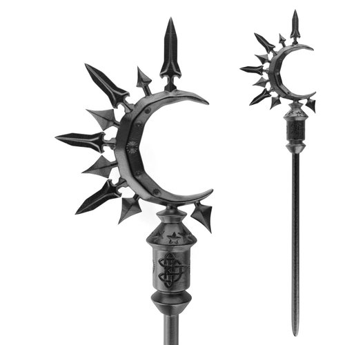 Black Moon Sword Hair Pins Black Wicca Witch Hair Slide Renaissance Festival Hair Acceossories for Women Hair Stick