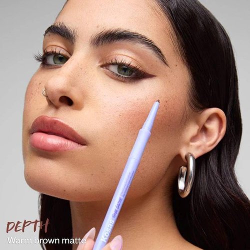 Kosas Soulgazer Intensifying Waterproof Gel Eyeliner - Depth (warm brown matte). Bonus Premium Korean Sheet Masque with Collagen