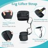 Leg Lifter for After Knee Surgery Thigh Lifter Strap Hip Replacement Recovery Aids Kit Stroke Rehab Bed Bed Pull Up Assist Band Wheelchair Transfer Equipment for Elderly, Handicap (L Size/One Piece)