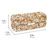 Adorila Lipstick Case with Mirror, Rhinestone Crystal Lipstick Organizer for Travel, Portable Bling Diamonds Lip Gloss Storage Holder (Gold)