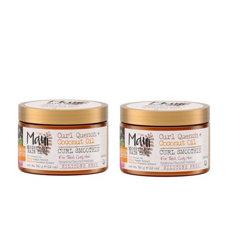 Maui Moisture Coconut Oil Curl Smoothie 12 Ounce Jar (354ml) (2 Pack)
