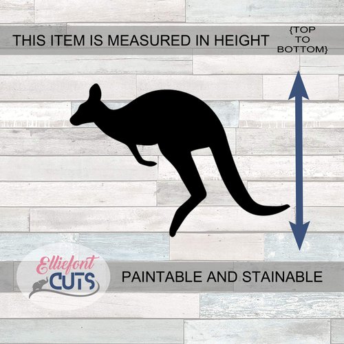 Kangaroo Wood Cutouts for crafts, Laser Cut Wood Shapes 5mm thick Baltic Birch Wood, Multiple Sizes Available