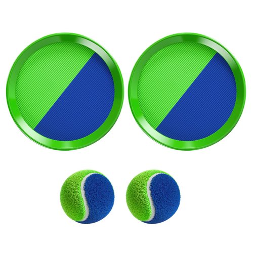 TEMI Outdoor Toys Gifts for 3 4 5 6 7 8 Year Old Kids Boys Girls, Toss and Catch Ball Set with 2 Paddles 2 Balls,Beach Toys Outside Toys Yard Games Outdoor Games for 3 4 5 6 Year Old Boys Girls Kids