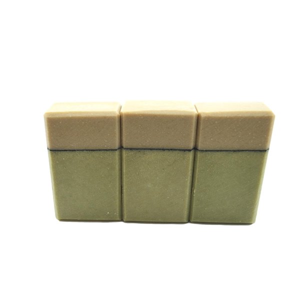 Traverse Bay Bath and Body- All natural handmade cold process bar soap, Eucalyptus Mint with Activated Charcoal, French Green Clay, essential oil soap. 3 bar pack 16 + oz. Made in the USA