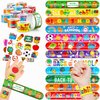 Cherisnowy 48 Back to school 24PCS Back to school Temporary Tattoos Sticker 24PCS Slap Bracelets Perfect for Themed Birthday Party Favors Baby Showers or Classroom Rewards Ideal Decor and Gifts