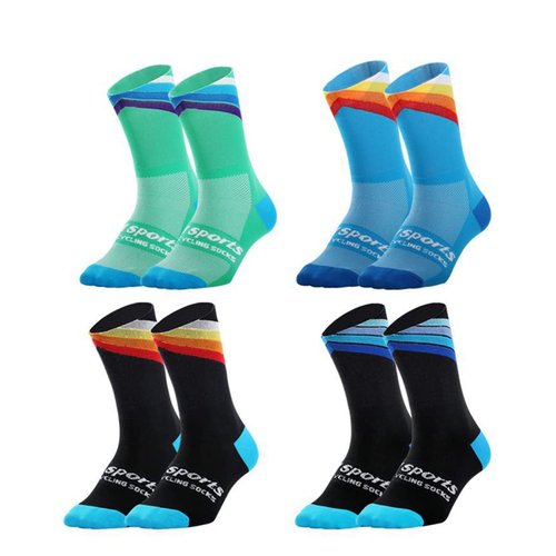 GuaziV Colorful Compression Cycling Socks for Men & Women - Perfect for Hiking, Running, Traveling, and Climbing L