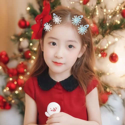 Christmas Hair Accessories with Snowflake Hair Clip Pearl Hair Clips for Women Girls Birthday Christmas Party Hair Accessories for Women Girls Light Blue Snowflake Hair Clips Bday Xmas Gifts 4PCS
