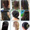 Hisight 12pcs Spiral Hair Rope Women Girl Hair Styling Twister Clip Hair Headwear with Crystal Pendant DIY Braider Tool Beaded Party Favor Hair Design Rainbow Roller Curler. (Trichromatic Mixture)