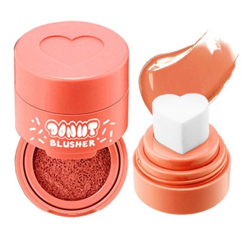 Stamp Liquid Blush Stamp Blush with Heart Shaped Applicator Natural Long Lasting Blush, Light and Airy Makeup for Women (3)