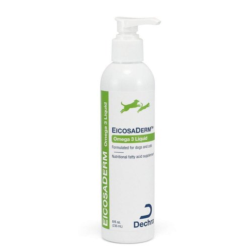 Dechra EicosaDerm Omega 3 Liquid for Dogs & Cats - Nutritional Fatty Acid Supplement, 8 Fl Oz (Pack of 1)