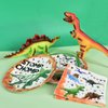Watercolor Dinosaur Party Plates and Napkins - Dinosaur Party Supplies Bundles for Boys Kids Birthday Disposable Dinner Dessert Cake Luncheon Plates Napkins Tableware Set Serves 16 Guests 48 Pieces