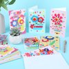 24 Sets Mother's Day Flower Craft Kit for Kids DIY Flower Card Making Kit 3D Mother's Day Flower Greeting Card for Kids Happy Mother's Day Card Making Set Lovely Gift for Mom Home School Activities
