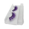 Alluring Synthetick Mink Lashes Reusable Strip False Eyelashes Hand-made Cat-Eye, Fun Color Lashes - PURPLE