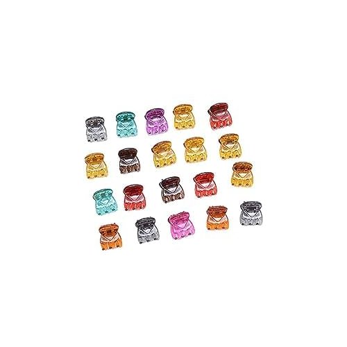 12Pcs Transparent multicolor Plastic Hair Clips Claws Mini Clamps Fashion Girls Crab Acrylic Barrette Hair Claw Headwear Gifts Hair Accessories for Girls Kids Barrettes