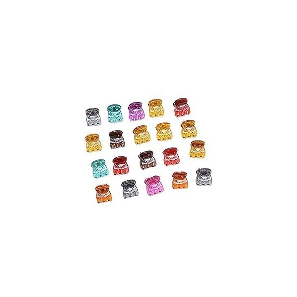12Pcs Transparent multicolor Plastic Hair Clips Claws Mini Clamps Fashion Girls Crab Acrylic Barrette Hair Claw Headwear Gifts Hair Accessories for Girls Kids Barrettes